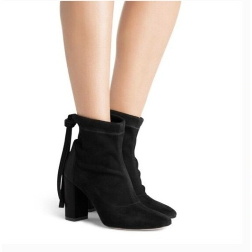 Stuart Weitzman Womens Suede Wolfe Boots Sz 7 85mm Classic Capsule Ankle Bootie - Picture 2 of 7